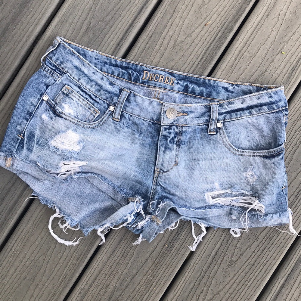 Low Waisted Denim Shorts